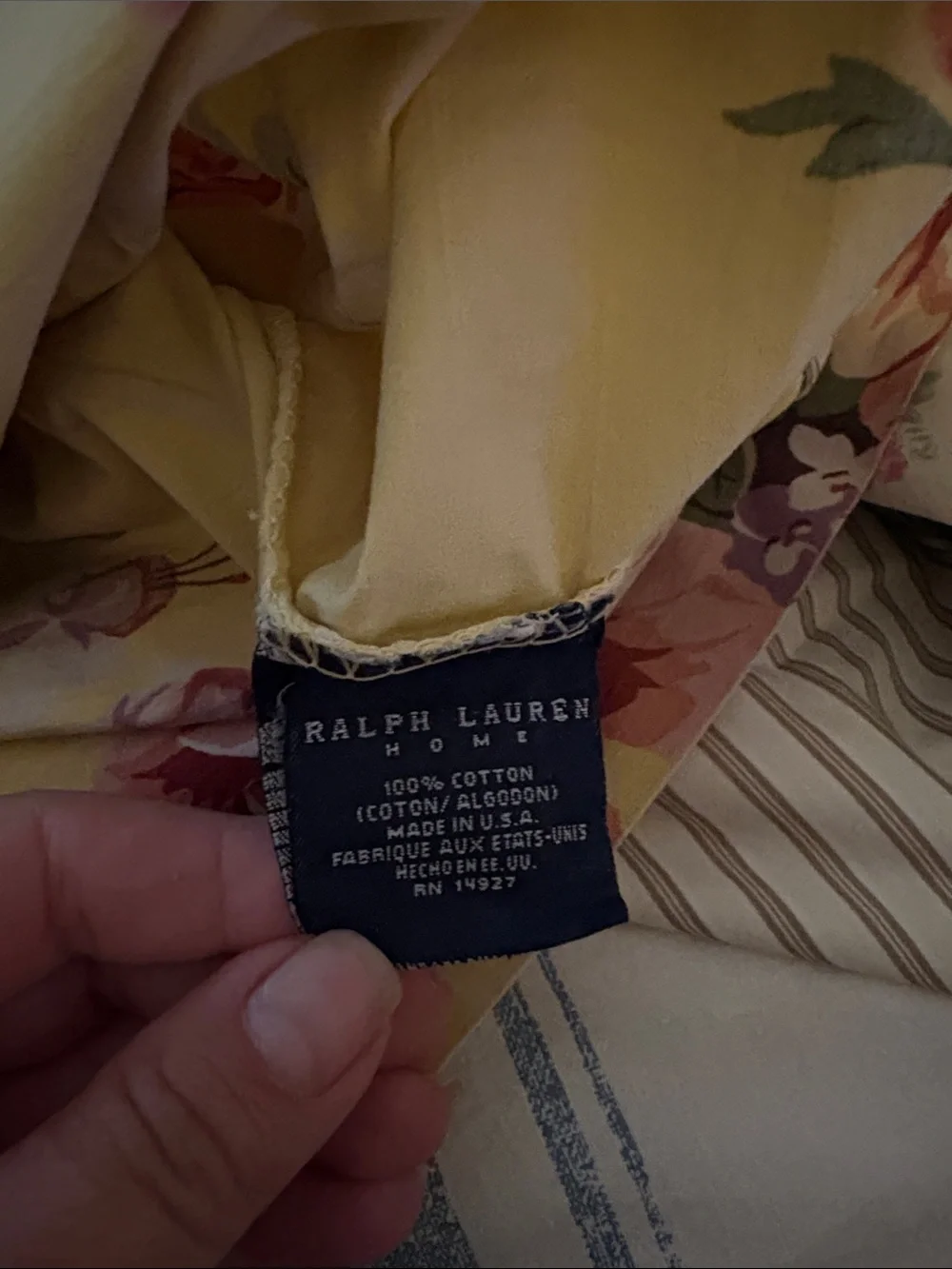 👁️ Ralph Lauren Sophie Sophie Brooke yellow floral pillowcases